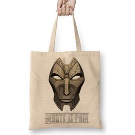 Humuts Jhin Beauty Is Paın Bez Uzun Saplı Açık Bej Rengi Çanta