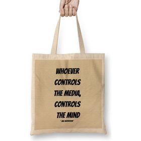 Humuts Jim Morrison Quotes Gift Vintage Retro Rainbow Style Bez Uzun Saplı Açık Bej Rengi Çanta