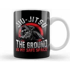 Humuts Jiu Jitsu The Ground Is My Safe Space Bjj Pun Kupa Bardak