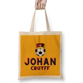 Humuts Johan Cruyff Art Gift Açık Bej Uzun Saplı Bez Çanta