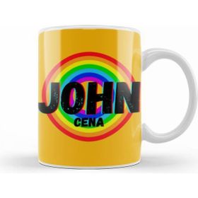 Humuts John Cena Vintage Retro Rainbow Style Warriors Design Wrestlers Gift Beyaz Kupa