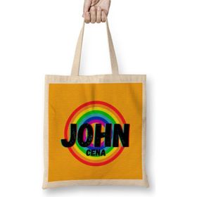 Humuts John Cena Vintage Retro Rainbow Style Warriors Design Wrestlers Gift Bez Uzun Saplı Açık Bej Rengi Çanta