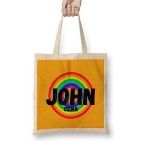 Humuts John Cena Vintage Retro Rainbow Style Warriors Design Wrestlers Gift Bez Uzun Saplı Açık Bej Rengi Çanta