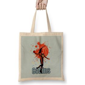 Humuts John Collins Vintage Art Legend Basketball Gif Açık Bej Uzun Saplı Bez Çanta