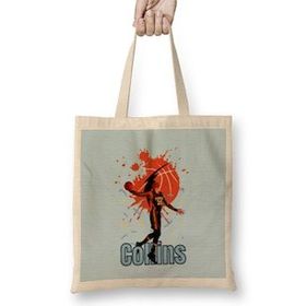 Humuts John Collins Vintage Art Legend Basketball Gif Açık Bej Uzun Saplı Bez Çanta