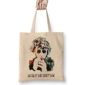 Humuts John Lennon Açık Bej Uzun Saplı Bez Çanta