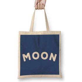 Humuts John Mayer Inspired Moon Açık Bej Uzun Saplı Bez Çanta