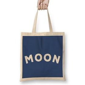 Humuts John Mayer Inspired Moon Açık Bej Uzun Saplı Bez Çanta