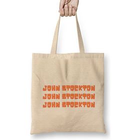 Humuts John Stockton Basketball Gifts Vintage Retro Rainbow Quotes For Boys And Dad Bez Uzun Saplı Açık Bej Rengi Çanta