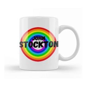 Humuts John Stockton Basketball Gifts Vintage Retro Rainbow Quotes For Boys And Ddad Kupa Bardak