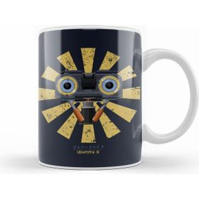 Humuts Johnny 5 Retro Japanese Short Circuit Beyaz Kupa