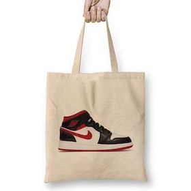 Humuts Jordan 1 Mid Gym Red Black White Bez Kadın Günlük Çanta
