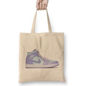 Humuts Jordan 1 Mid Purple Aqua Bez Kadın Günlük Çanta