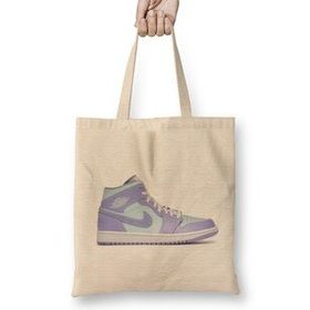 Humuts Jordan 1 Mid Purple Aqua Bez Kadın Günlük Çanta