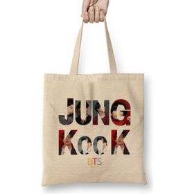 Humuts Jungkook Bts Army Gıft University Açık Bej Uzun Saplı Bez Çanta
