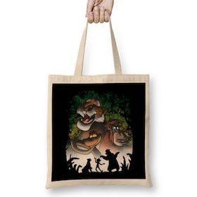 Humuts Jungle Villains Açık Bej Uzun Saplı Bez Çanta
