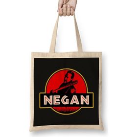 Humuts Jurassic Negan Walking Dead Park Açık Bej Uzun Saplı Bez Çanta