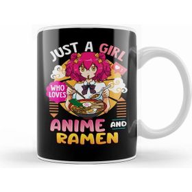 Humuts Just A Girl Who Loves Anime And Ramen Funny Foodie Kupa Bardak
