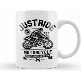 Humuts Just Ride Motorcycle Kupa Bardak