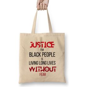Humuts Justice For Black People Is Living Long Lives Without Fear ,blackllives Matter,black Power Bez Kadın Günlük Çanta