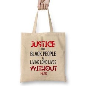 Humuts Justice For Black People Is Living Long Lives Without Fear ,blackllives Matter,black Power Bez Kadın Günlük Çanta