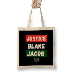 Humuts Justice For Jacob Blake 2021 Açık Bej Uzun Saplı Bez Çanta