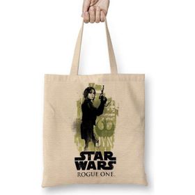 Humuts Jyn Erso Star Wars Rougue One Açık Bej Uzun Saplı Bez Çanta