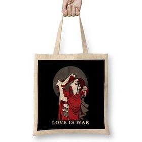 Humuts Kaguya Sama Love Is War Açık Bej Uzun Saplı Bez Çanta