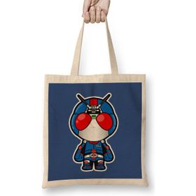 Humuts Kamen Rider Rx Bio Chibi Açık Bej Uzun Saplı Bez Çanta