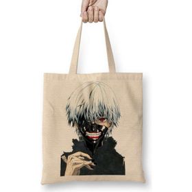 Humuts Kaneki Ken - Tokyo Ghoul Açık Bej Uzun Saplı Bez Çanta