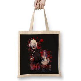 Humuts Kaneki Tokyo Ghoul Açık Bej Uzun Saplı Bez Çanta