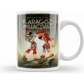Humuts Karagöz ve Hacıvat Beyaz Kupa