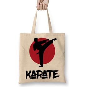 Humuts Karate Cool Martial Arts Açık Bej Uzun Saplı Bez Çanta