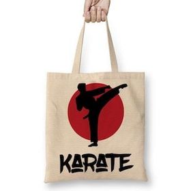Humuts Karate Cool Martial Arts Açık Bej Uzun Saplı Bez Çanta