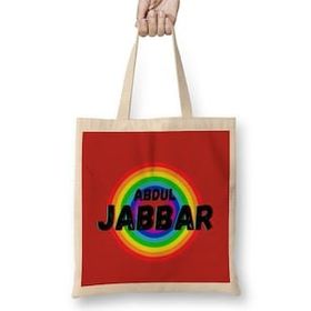 Humuts Kareem Abdul-Jabbar - Basketball Gifts Vintage Retro Rainbow Quotes For Boys And Dad Bez Kadın Günlük Çanta