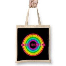 Humuts Karim Benzema -Ballon D'or -The Best Player In The World 2021 - Vintage Retro Rainbow Style Bez Kadın Günlük Çanta