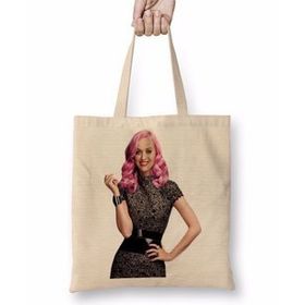 Humuts Katy Perry Cabelo Rosa Açık Bej Uzun Saplı Bez Çanta