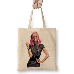 Humuts Katy Perry Cabelo Rosa Açık Bej Uzun Saplı Bez Çanta