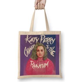 Humuts Katy Perry Chained To The Rhythm Açık Bej Uzun Saplı Bez Çanta