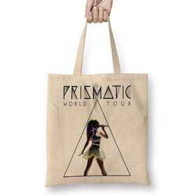 Humuts Katy Perry Prismatic World Tour Açık Bej Uzun Saplı Bez Çanta