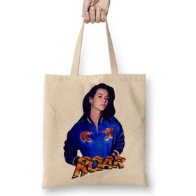 Humuts Katy Perry Roar Açık Bej Uzun Saplı Bez Çanta