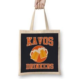Humuts Kavos Drinkers Cheers Beers Açık Bej Uzun Saplı Bez Çanta