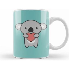 Humuts Kawaii Cute Koala with Heart 01 Beyaz Kupa