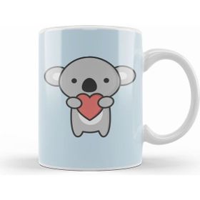 Humuts Kawaii Cute Koala with Heart Beyaz Kupa