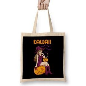 Humuts Kawaii Girl Halloween Anime Witch Waifu Bez Kadın Günlük Çanta