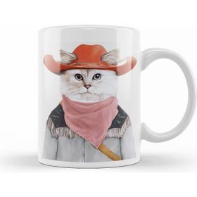 Humuts Kedi Rodeo Cat Beyaz Kupa