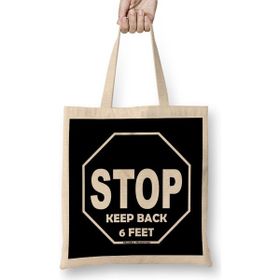 Humuts Keep Back Stop Keep Back 6 Feet Açık Bej Uzun Saplı Bez Çanta