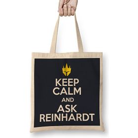 Humuts Keep Calm And Ask Reinhardt Overwatch Bez Uzun Saplı Açık Bej Rengi Çanta