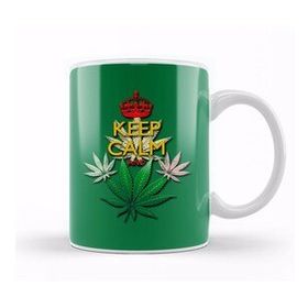 Humuts Keep Calm And Marijuana Leaf Kupa