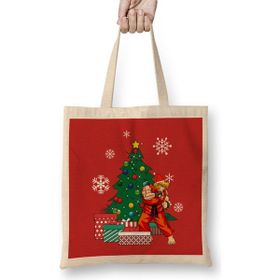 Humuts Ken Masters Around The Christmas Tree Street Fighter Bez Uzun Saplı Açık Bej Rengi Çanta